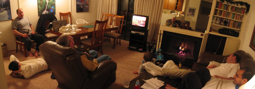 jung ho mattan bill oren paul amit watching the olympics night cabin fire panorama 